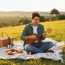 21 Inch Soprano Mahogany Wooden Ukelele Set with Adjustable Strap by LJGDeals