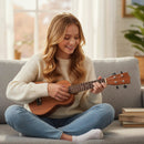 21 Inch Soprano Mahogany Wooden Ukelele Set with Adjustable Strap by LJGDeals