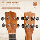 21 Inch Soprano Mahogany Wooden Ukelele Set with Adjustable Strap by LJGDeals