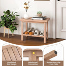 21 Inches Teak Shower Bench with Storage Shelf by LJGDeals