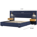 Upholstered Bed Frame With Vertical Channel Tufted Wingback Headboard by HouseOfZazla