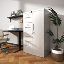 Metal Storage Vertical Filing Cabinet With Lock, 4 Drawers, 1 Door, Steel Construction, School / Office Use by Unique Piece Furniture