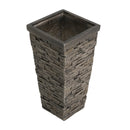 Tall Stone-Effect Square Planter by HouseOfZazla