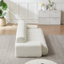 87.4-Inch Cloud Series Minimalist Button-Tufted Square Arm Three-Seater Sofa