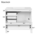 Bathroom Vanity, Modern Bathroom Cabinet With Sink Combo Set, Bathroom Storage Cabinet With A Soft Closing Door And 3 Drawers, Solid Wood Frame by HouseOfZazla