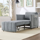 Upholstered Convertible Sleeper Sofa With 5 Position Backrest, Side Pockets, Storage by Unique Piece Furniture