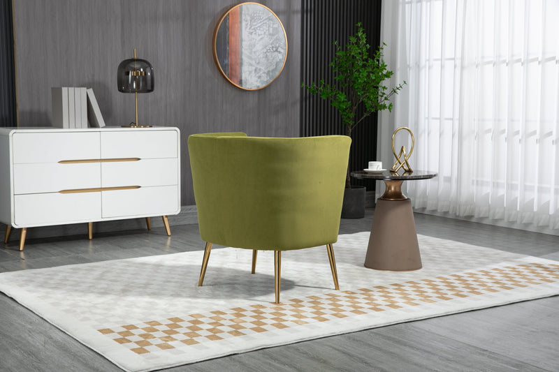 Accent Chair, leisure single chair with Golden feet