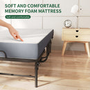 Twin Extra Long Folding Bed For Tall People, Heavy-Duty Rollaway Guest With Memory Foam Mattress - Black by HouseOfZazla