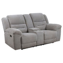 Sebring - 2 Piece Upholstered Reclining Sofa Set With Manual Recline - Gray by HouseOfZazla