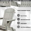 Lounge Patio Chair For Garden Outdoor Wooden Folding Adirondack Chair (Set of 2) Solid Cedar Wood Lounge Patio Chair For Garden