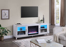 Summit - TV Stand Console With Fireplace - White Walnut Finish by HouseOfZazla