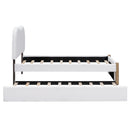 Upholstered Platform Bed With Wood Supporting Feet And Trundle by Unique Piece Furniture