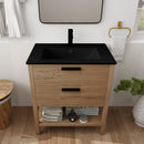 30 Inch Bathroom Vanity Plywood With 2 Drawers (BMO-BL9075BK)