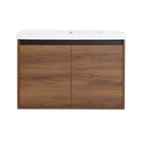 Bathroom Vanity Set With Resin Countertop Sink And 2 Doors, Engineered Wood by HouseOfZazla