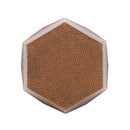 Modern Hammered Iron Geometric End Table
