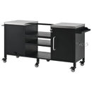 K&K 72.4' Large Grill Table for Big Green Egg
