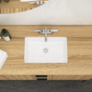 Modern Ceramic Rectangular Undermount Bathroom Sink With Overflow by HouseOfZazla