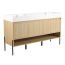Modern Bathroom Vanity Combo With Single Resin Sink And Storage Cabinet by HouseOfZazla