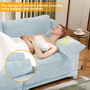 Elegant Sofa With Ergonomic Design And Lumbar Pillows by HouseOfZazla