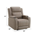 Lugo - Power Motion Recliner With Cup Holder - Camel by HouseOfZazla