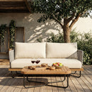 Lucca Outdoor Acacia Wood Rope Woven Sofa Sectional Set