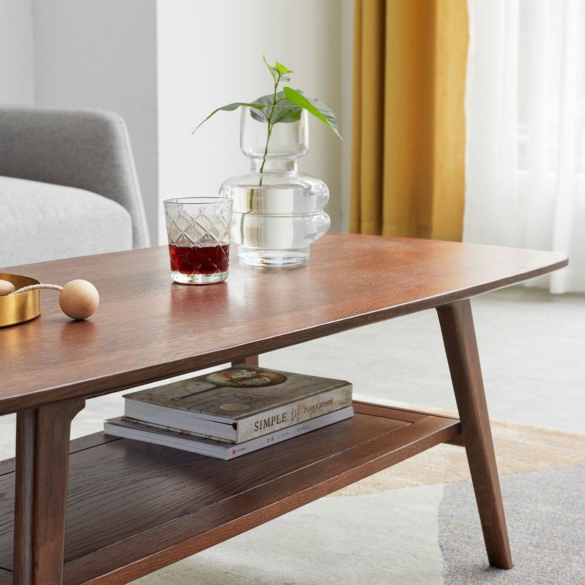 Low Coffee Table With Storage Shelf, photo 2 of 13