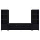 Arnaud - 3 Piece TV Stand Set With Storage - Black
