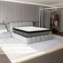 16" Premium Hybrid Mattress In A Box Plush Gel Memory Foam Top With Cooling Technology - Gray / White - Queen by HouseOfZazla