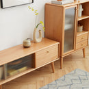 TV Cabinet With Chinese Changhong Glass Doors, Two Drawer Storage Space TV Standing by HouseOfZazla