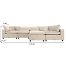 Hayward - Modular Sectional Sofa - Ivory by HouseOfZazla