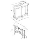 Keystone - Home Bar With Stemware & Wine Storage - Black by HouseOfZazla