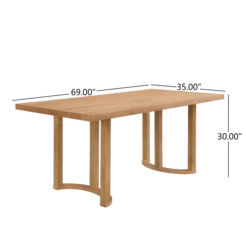 69 Inches Dining Table (Natural), photo 2 of 7