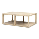 Ellis - Open Frame Coffee Table With Lower Shelf - Natural by HouseOfZazla