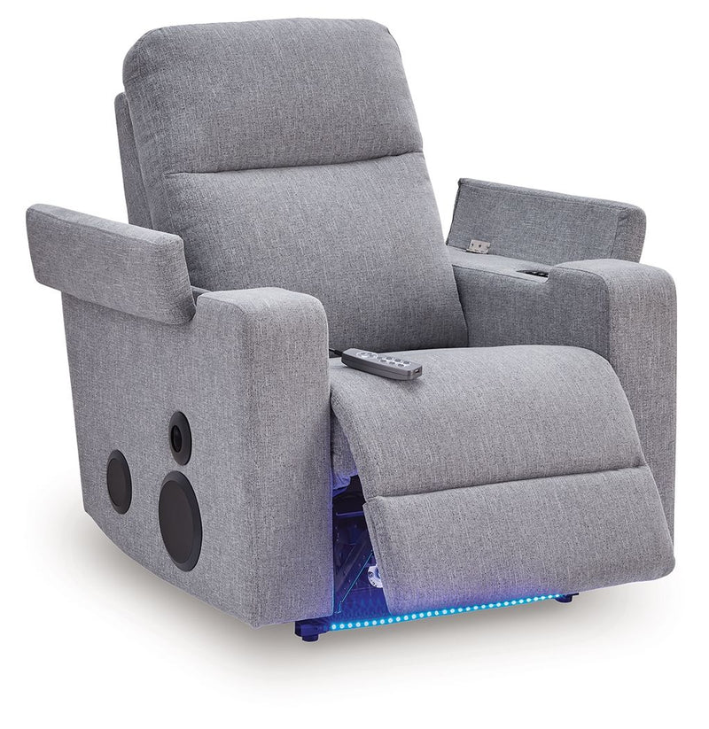 Pineland - Glider Power Recliner With Audio System - Pewter, photo 4 of 7