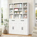 Industrial Bookcase Tall With Adjustable Shelves, Drawers & Doors