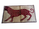 3 X 5 Handmade Hand-Knotteed New Vintage Rug Quality Wool Leopard Burgundy Beige