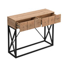 43.31" Luxury Wood Sofa Table, Industrial Console Table for Entryway, Hallway Tables with Two Drawers for Living Room