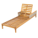 76.8" Solid Acacia Wood Sun Lounger Set of 2 with Grey Cushions by HouseOfZazla
