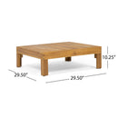 OANA Outdoor Wooden Sectional Set with Cushions, Beige by HouseOfZazla