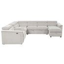 Harvey - Power Recliner Sectional Sleeper - Beige