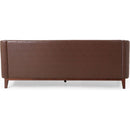 81" PU Sofa,Tufted Back,Solid Wood legs,Living Room and Study