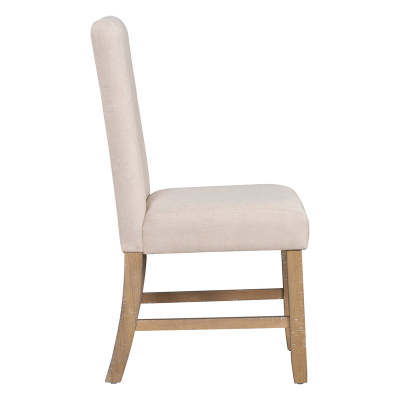 5-Piece Retro Functional Dining Set with Extendable Round Table with Removable Middle Leaf and 4 Upholstered Chairs for Dining Room and Living Room (Natural Wood Wash)