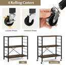 3-Tier Foldable Shelving Unit with Detachable Wheels and Adjustable Shelves by LJGDeals