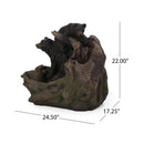 Alora 22" Weather Resistant Outdoor Floor Fountain With LED Lights (SAK77651)