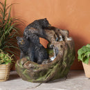 [CLEARANCE] Alora 22-Inch Weather-Resistant Outdoor Bears On A Log Floor Fountain With LED Lights (SAK77651) by SAKSBY WHOLESALE