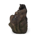 [CLEARANCE] Alora 22-Inch Weather-Resistant Outdoor Bears On A Log Floor Fountain With LED Lights (SAK77651) by SAKSBY WHOLESALE