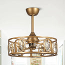 22" Kashmir Modern Glod Reversible Crystal Fandelier Ceiling Fan with Lighting and Remote Control