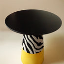 Savana Jacquard Velvet Wooden Round Side Table