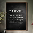 Yahweh Chalkboard Declaration