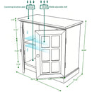 Sideboard Cabinet With Mirrored Doors, Adjustable Shelf, Metal Handles by HouseOfZazla